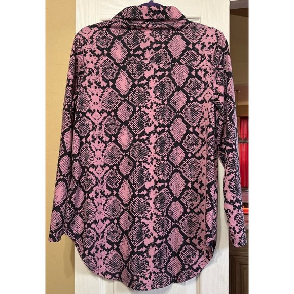 LuLaRoe Simply Comfortable Women's Geometric Blouse Button-Down Size M Polyester - Picture 2 of 12